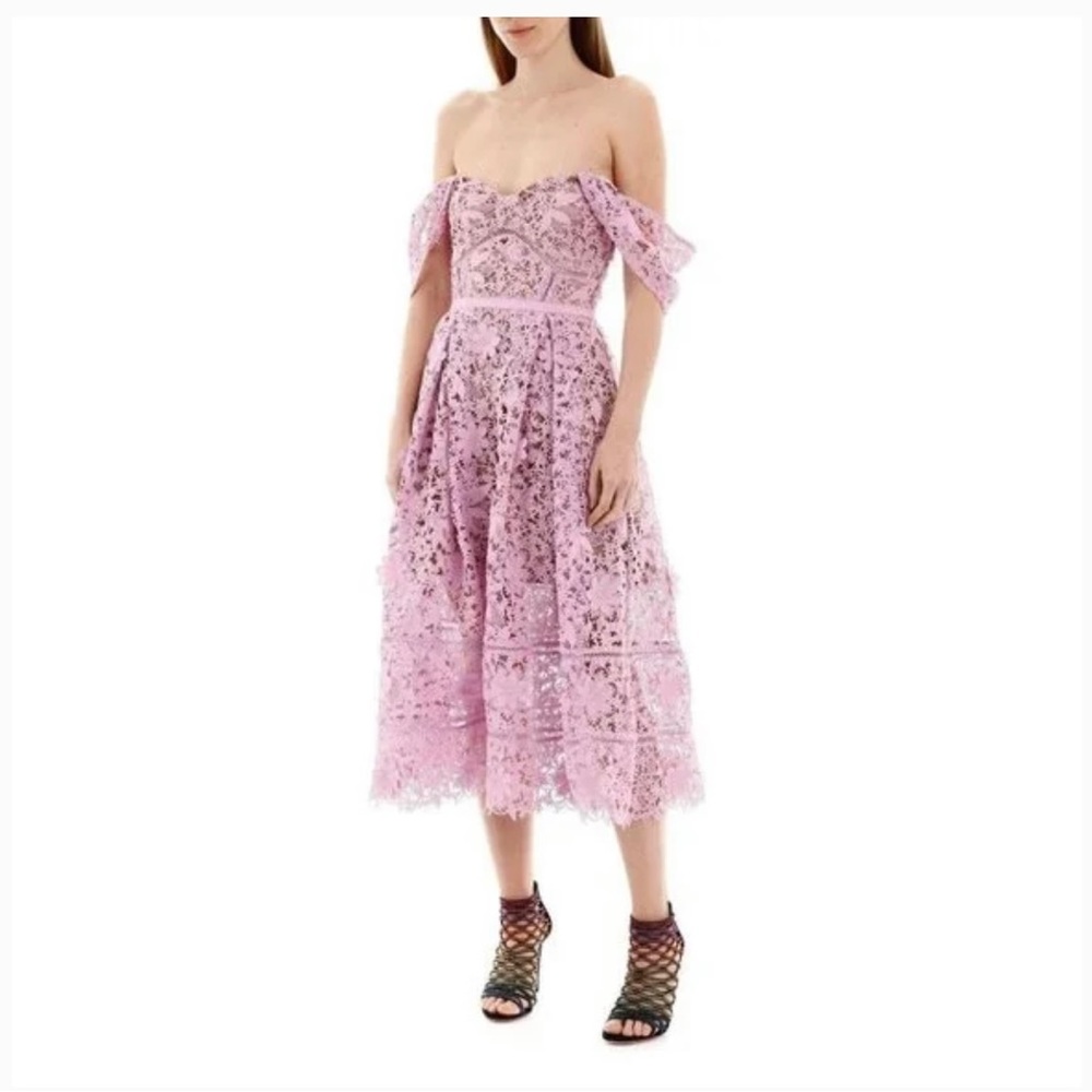 Self portrait floral 3D dress